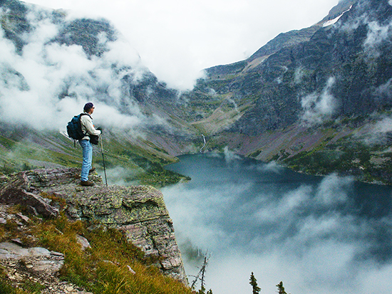 Photo of John Hulsey in Glacier National Park, By Ann Trusty